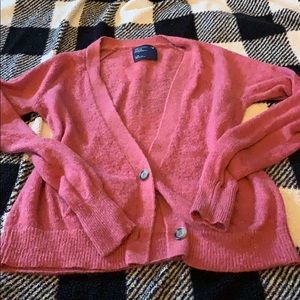 Pink fuzzy cardigan
